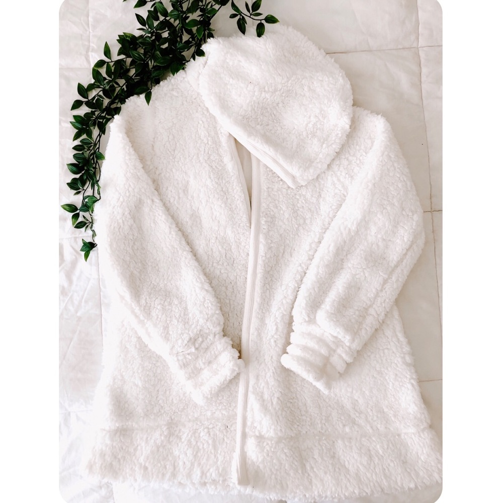 Target white fluffy jacket.
